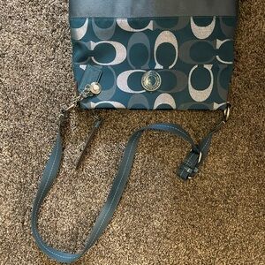 Stylish Blue Designer Women's Bag
Coach crossbody more green than blue.